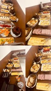 a table filled with different types of food at Zuppolini Garden Hotel Oficial in Bananeiras