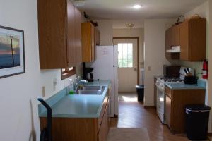 Au Gres的住宿－Lakeview & Wildlife，厨房配有水槽和台面
