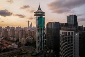 上海景观或在酒店看到的城市景观