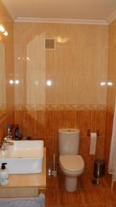 a bathroom with a toilet and a sink at La Mariña in Ribadeo +17 photos