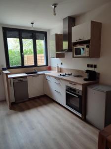 Η κουζίνα ή μικρή κουζίνα στο appartement T2 rdj dans maison