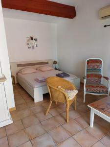 Posteľ alebo postele v izbe v ubytovaní Petite maison entre Sanary et Bandol