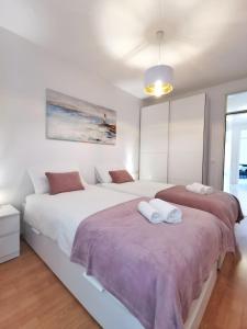 Ένα ή περισσότερα κρεβάτια σε δωμάτιο στο Apartment Asterias (Špadići)