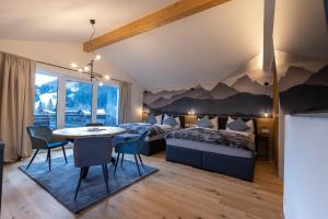 Posteľ alebo postele v izbe v ubytovaní Landhaus Riepler