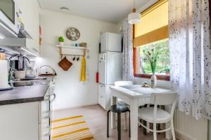 凱米耶爾維的住宿－Holiday Apartment Usva Studio C 7，一个带水槽和桌子的小厨房