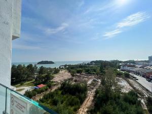 a view of the ocean from a building at Private Residence Waterfront in Port Dickson