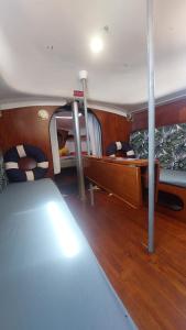 a room with two bunk beds on a boat at Vintage Sailboat in Belém in Lisbon