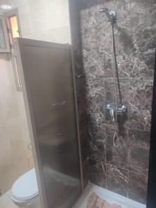 eine Duschkabine im Bad mit WC in der Unterkunft Chez Noufissa in Marrakesch