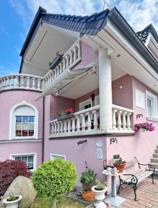 Balkón nebo terasa v ubytování Villa Vivien Wohnung Findling