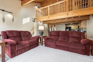 Χώρος καθιστικού στο Sunset Chalet