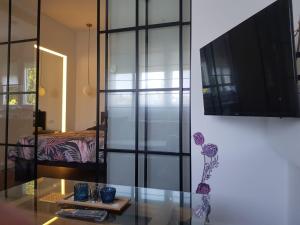 TV a/nebo společenská místnost v ubytování Emily apartment