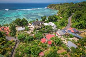 an aerial view of a house and the ocean at Villa Elodia by Le Duc Hotel & Villas in Mahe