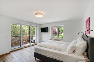 Postel nebo postele na pokoji v ubytování Ferienwohnung Kalvarienberg