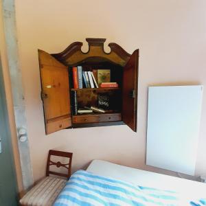 Postel nebo postele na pokoji v ubytování Rapunzel trifft Dornröschen