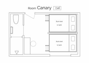 a floor plan of a room caravan at Hotel Tokyo Hub - Vacation STAY 27692v in Tokyo