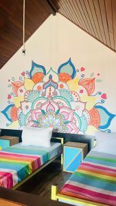 Ένα ή περισσότερα κρεβάτια σε δωμάτιο στο Hostel LARes