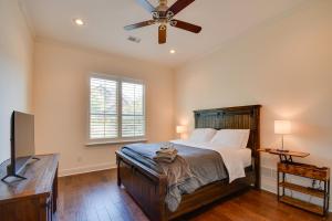 a bedroom with a bed and a ceiling fan at Spacious Amarillo Home 6 Mi to Downtown! in Amarillo
