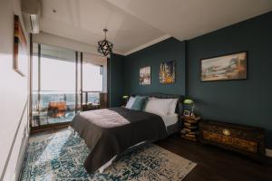 Twilight Olympic Park 2x King-beds Lux Apt房間的床