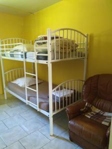Postel nebo postele na pokoji v ubytování OLATIKA - gîte des cascades