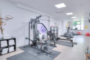 Fitness centrum a/nebo fitness zařízení v ubytování ACHAT Hotel Frankfurt Maintal