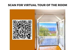 a room with a door open to a balcony at Zimmer - Room - Magdalena in Senj