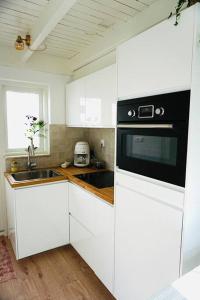 Kuchyň nebo kuchyňský kout v ubytování Tiny House Noordwijk aan Zee