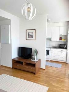 Kuchyň nebo kuchyňský kout v ubytování PASILA Modern flat centrally located