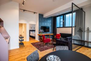 Kuchyň nebo kuchyňský kout v ubytování Apartments Leopold Ferdinand