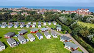 an aerial view of a row of houses at The Happy Hedgehog in Mundesley