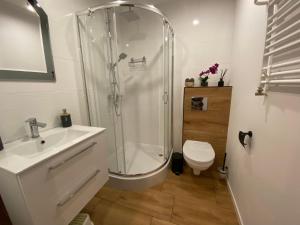 Et badeværelse på Apartamenty MALICIA + 16 billeder