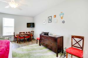 a living room with a dining room table and a bedroom at Albuquerque Vacation Rental Less Than 1 Mi to Downtown! in Albuquerque
