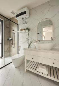 Koupelna v ubytování Davilla Đà Lạt Villa Collection