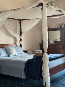 sypialnia z łóżkiem z baldachimem w obiekcie 122 on Charlotte w mieście Cooktown