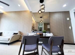 Χώρος καθιστικού στο Melaka Super High Building View Coziness Stay