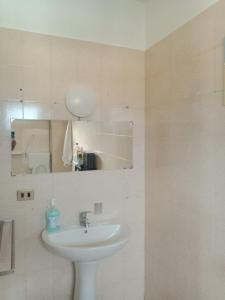 a bathroom with a sink and a mirror at I Rifugi di Noah 1 Santa Maria a Vico- in Santa Maria a Vico