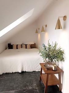 Voodi või voodid majutusasutuse Gemütliches Appartement im Kottenforst Nähe Bonn toas