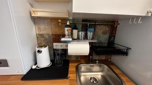 Kuchyň nebo kuchyňský kout v ubytování Japandi apartamentai