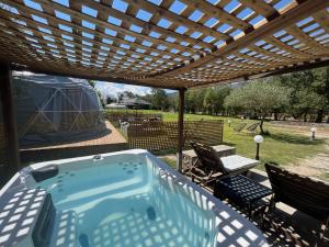 Bazén v ubytování Manna Gea Glamping Domes nebo v jeho okolí