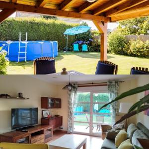 Televízia a/alebo spoločenská miestnosť v ubytovaní CASA DE LOIS a un paso de Vigo, Baiona, Playa América y Portugal