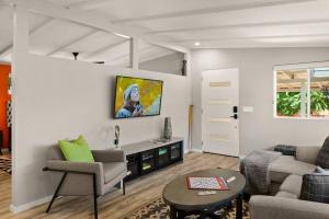 a living room with a couch and a table at DreamCatcher North Walk to Shop Dine Hike in Sedona