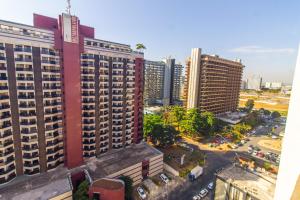 an aerial view of a city with tall buildings at 1115 Flat Triplo Garvey - Arena BRB in Brasilia