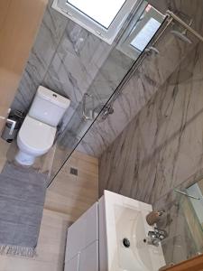 a bathroom with a toilet and a sink at Calheta Countryside in Calheta +37 photos
