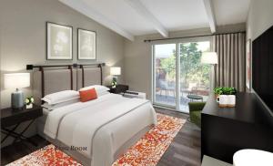 The Cottages Hotel客房内的一张或多张床位