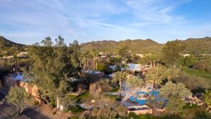 an aerial view of the resort with mountains in the background at Hilton Vacation Club Rancho Manana in Cave Creek