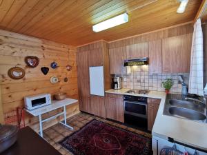 Кухня или кухненски бокс в CHALET HÜTTLE - authentisch, ruhig, mitten im grün