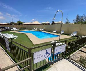 Cómodo departamento en Caldera, con piscina.内部或周边的泳池