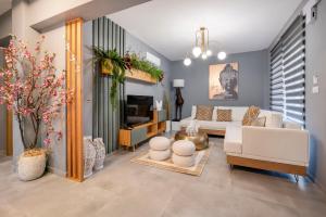 TV a/nebo společenská místnost v ubytování Anna Suites