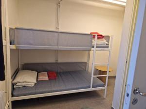 een kamer met 2 stapelbedden in een kamer bij Mysigt lägenhet i Stockholm City in Stockholm