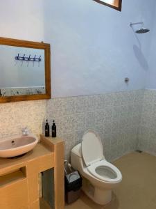 a bathroom with a toilet and a sink at Lisa Homestay in Gili Trawangan