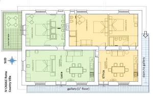 The floor plan of IV Casale Roma Country Villa